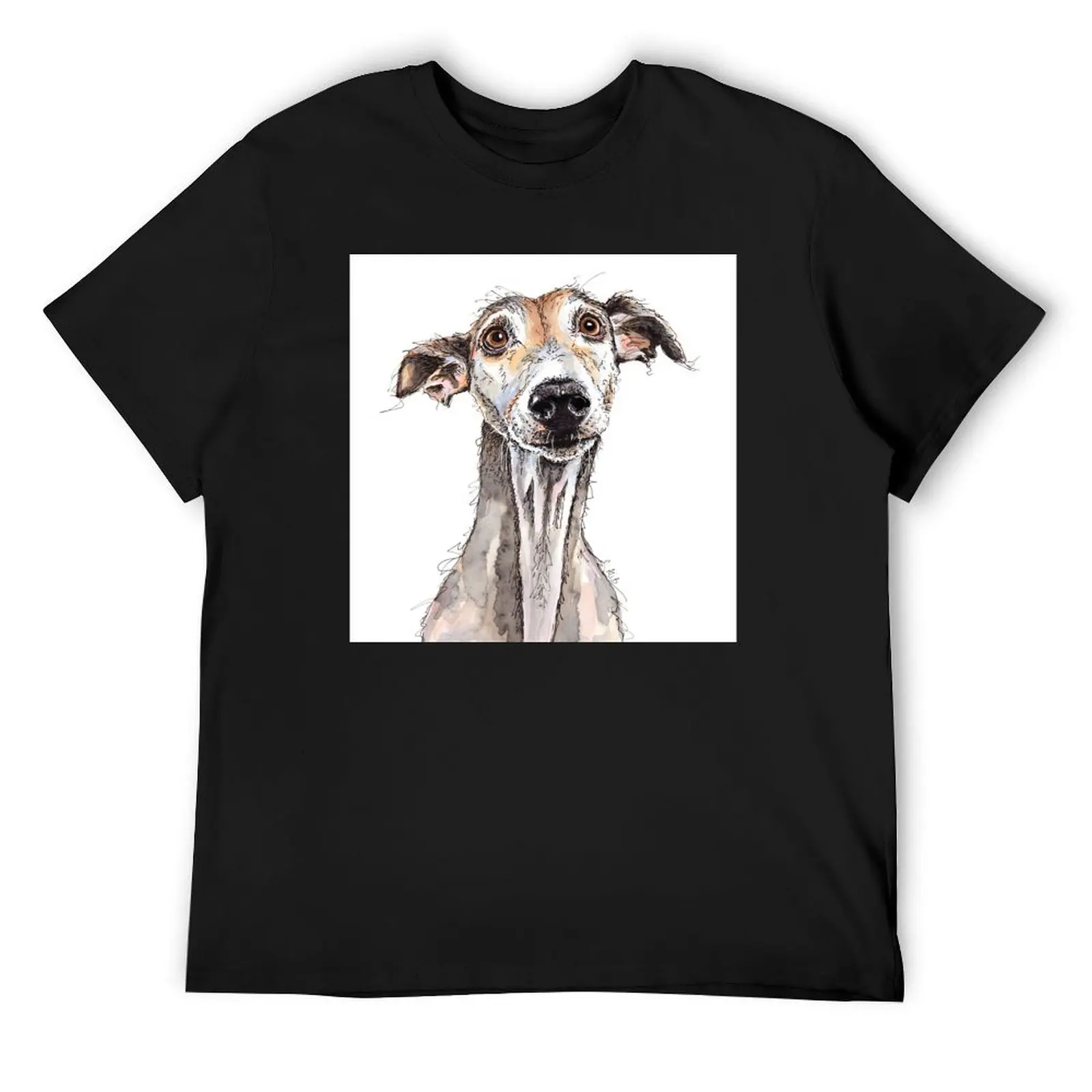 

A beautiful old Lurcher T-Shirt luxury designer summer tops man t shirt mens cotton t shirts
