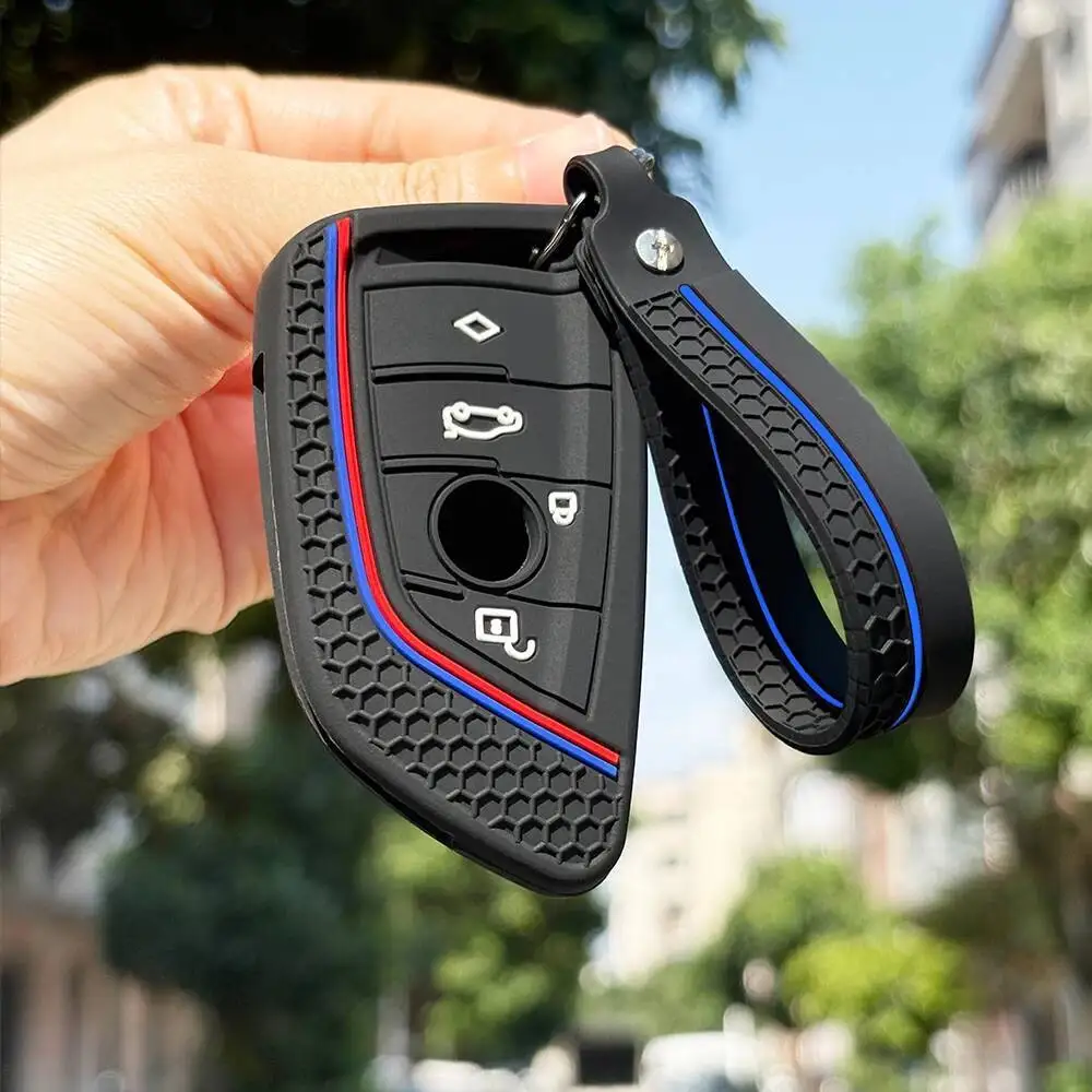 Capa de proteção para bmw 1 3 4 5 7 séries x3 ix3 i3 x6 x4 x5 g20 f40 x1 f48 f40 g23 f34 f15 x7 u06 g81 m3 ix40 capa de chave de silicone