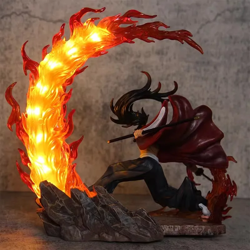 Hot Demon Slayer Anime Figures Tsugikuni Yoriichi Action Figure  23cm Handwork Pvc Statue Luminous Model Toys Christmas Gifts