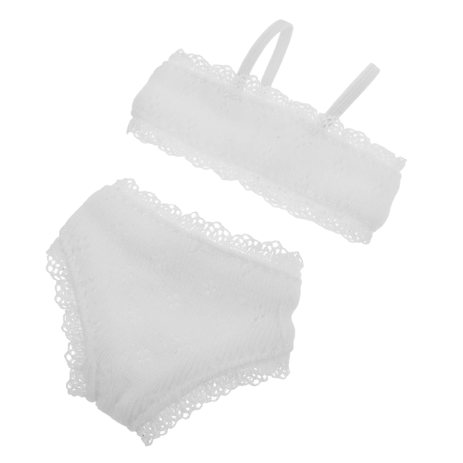 1 ensemble 1 ensemble de sous-vêtements en dentelle tissu élastique vêtements réalistes lavables enfants semblant jouer Styles polyvalents matériau extensible
