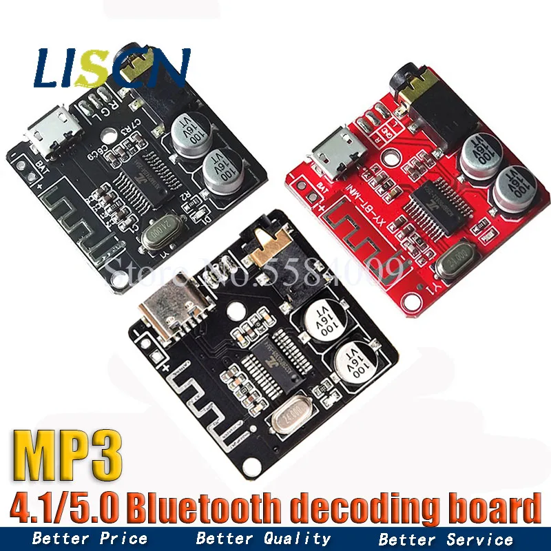 5.0 Bluetooth Audio Receiver board Bluetooth 4.1 MP3 lossless decoder board Wireless Stereo Music Module 3.7-5V VHM XY-BT-Mini