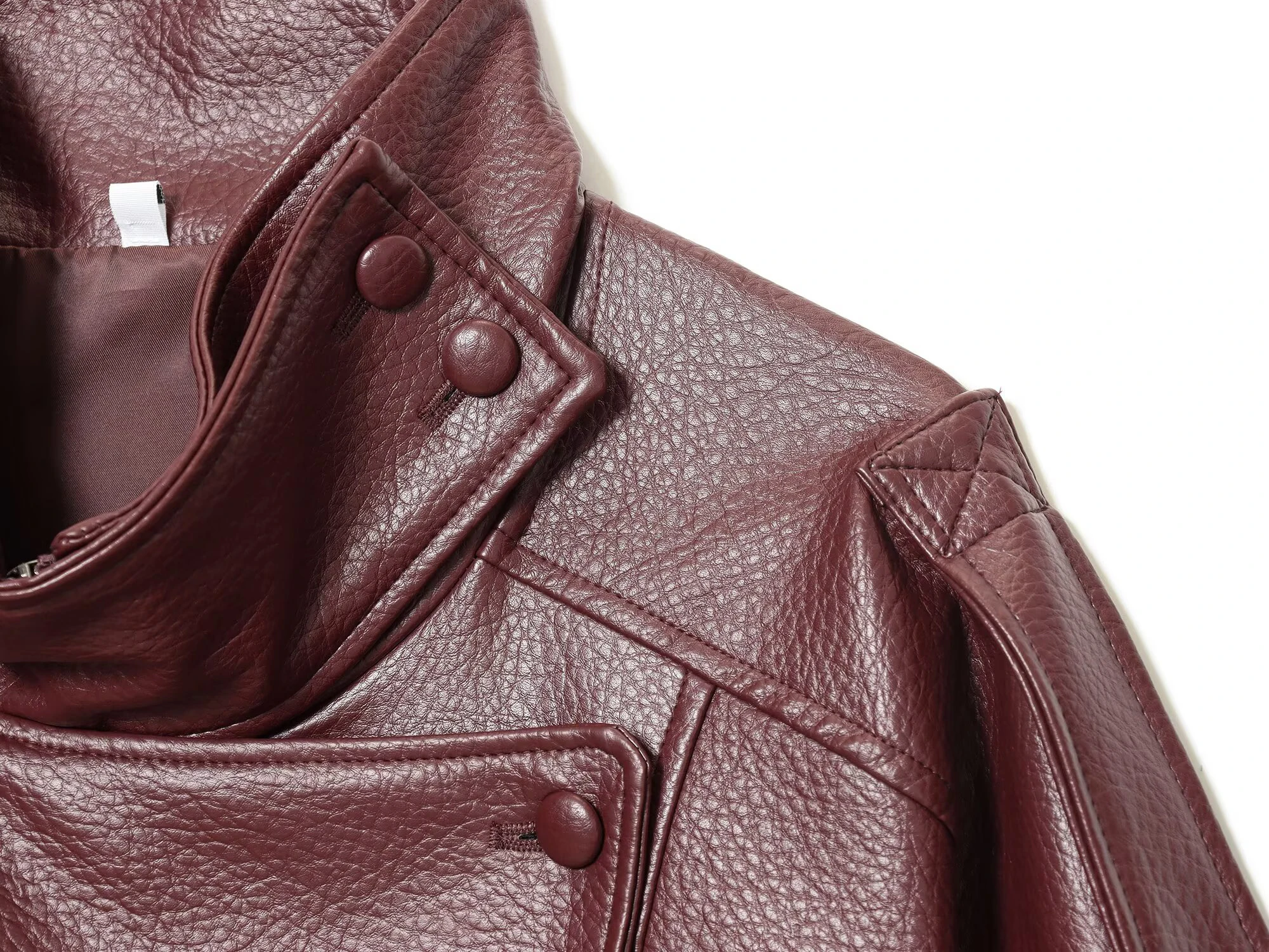 European and American style 2025 winter new women's clothing loose design feeling lychee pattern leather jacket jacket