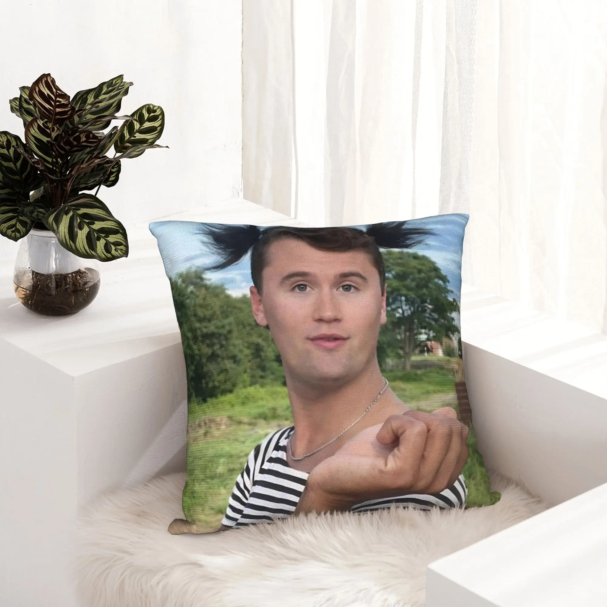 Charlie Kirk Pillowcase Double-sided Printing Polyester Cushion Cover Decoration  Pillow Case Cover Home Zipper 45*45cm