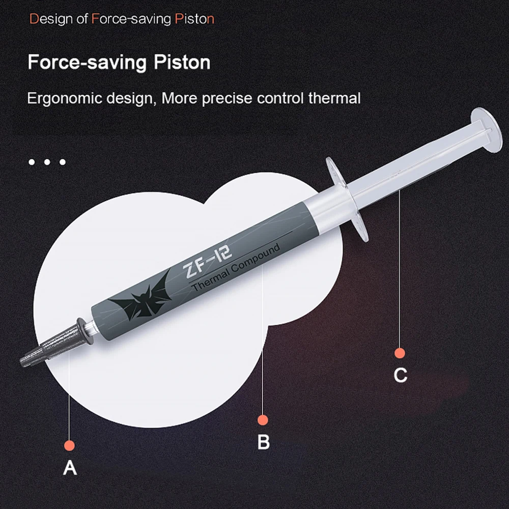 ZF-12 8g/4g Thermal Compound Paste for Coolers Heat Sink Paste Thermal Grease VGA Heatsink Plaste High Durability for CPU GPU