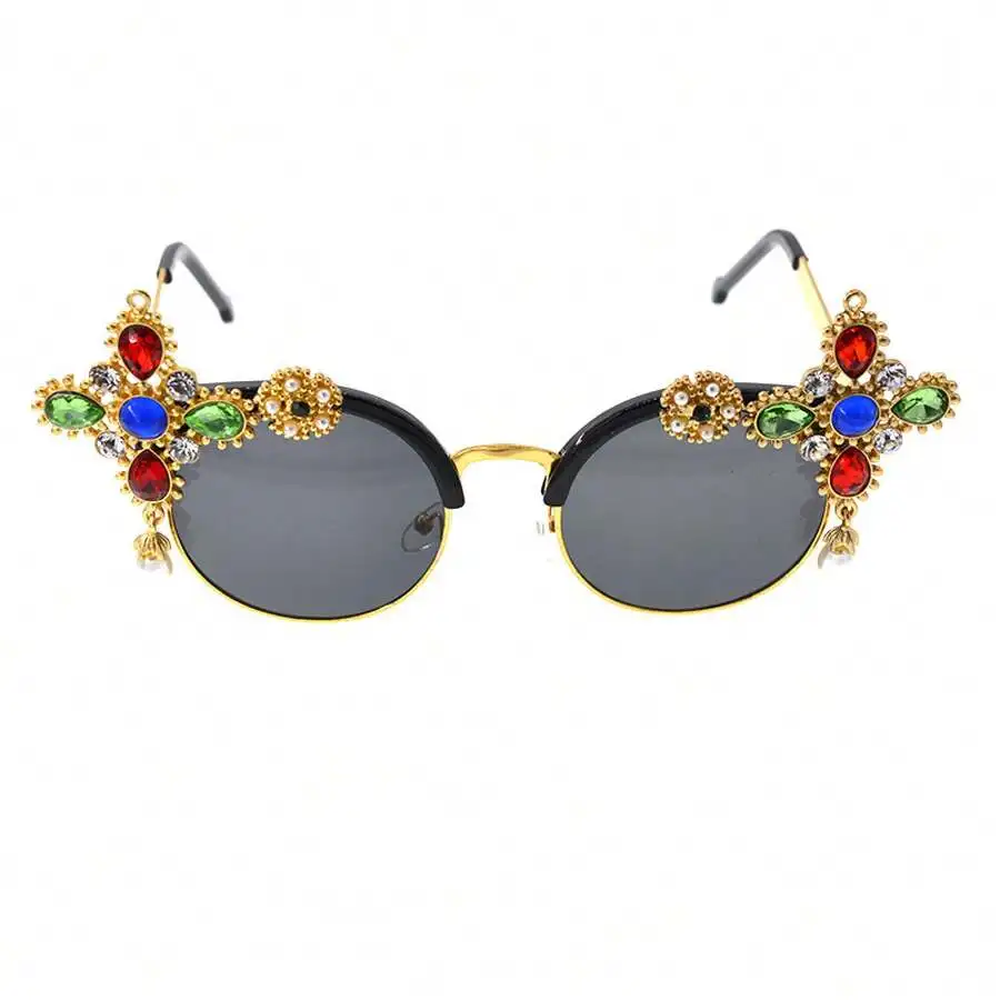 Rhinestone Embellished  For Women With Round Faces, Elegant  For Long Faces, Beach Photography, And Beach Glasses For Tourists