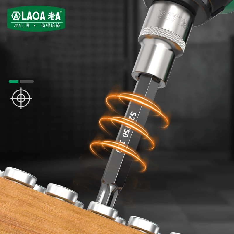 Laoa 1/2 chave dafei alongada chave de fenda cabeça de soquete interface quadrada soquete hexágono padrão T20-T55