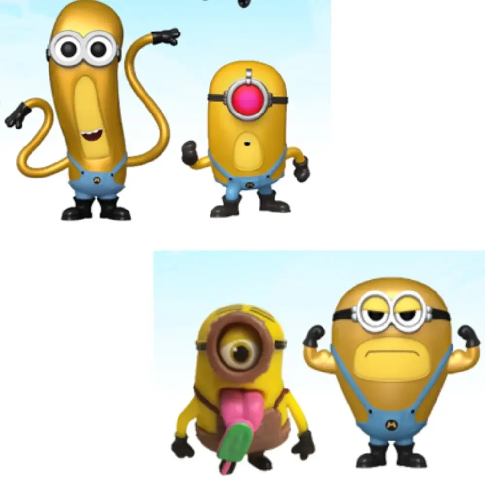12Pcs/Set kawai Miniones Figurines Toys 3D Eye Despicable Miniones Action Figures Classic Toys Xmas Gifts for Children 