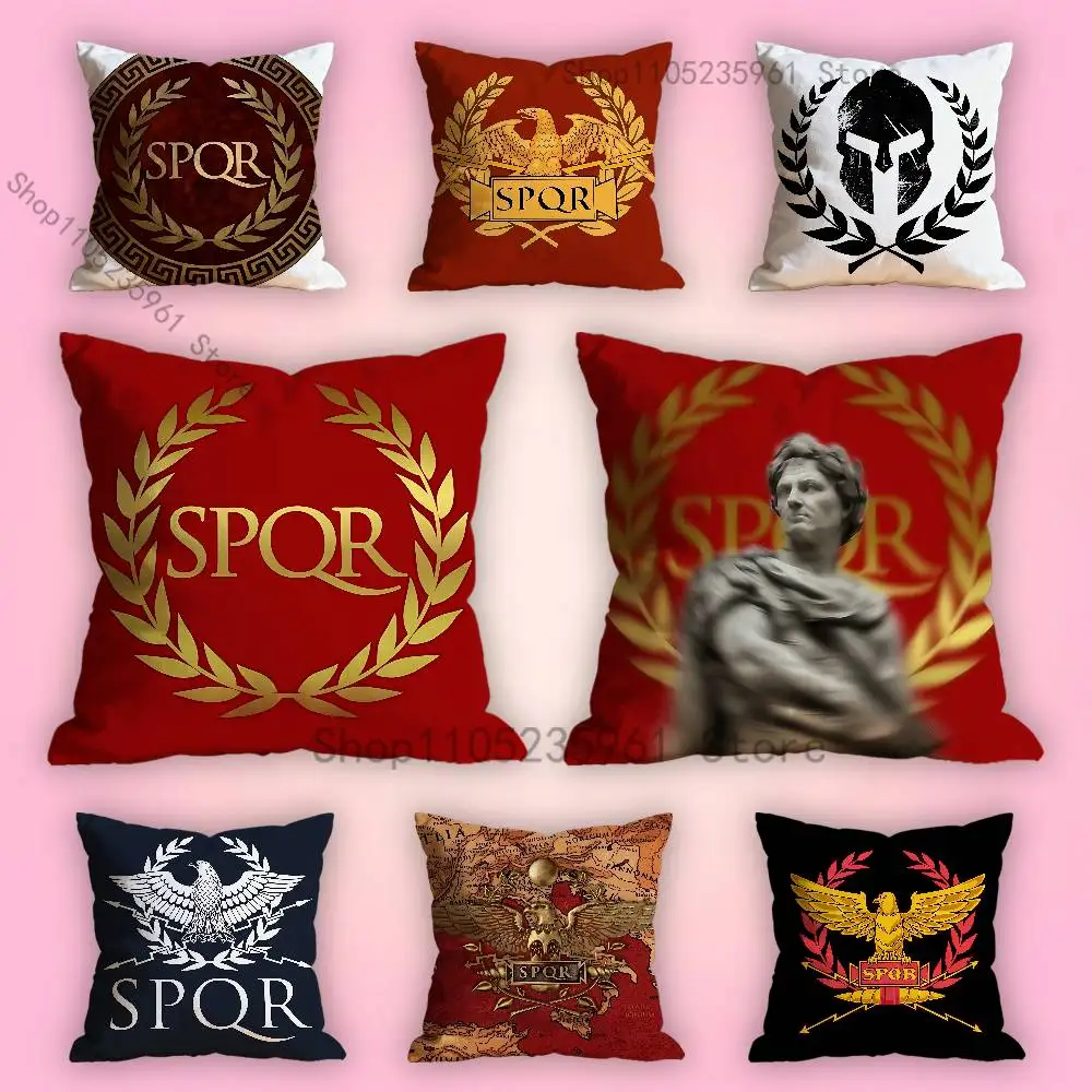 

S-SPQR Print Polyester Pillow Case for Valentine gift Home Sofa Cushion Cover Decoration Custom