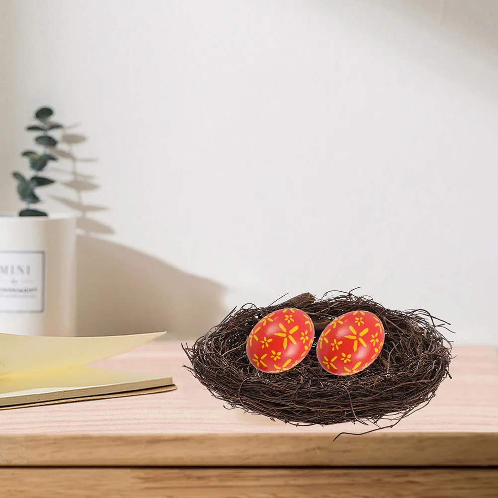 

6 шт. искусственных птичьих гнезд из премиального ротанга, плетеные, для декора сада, двора, балкона, креативные декоративные украшения для птиц