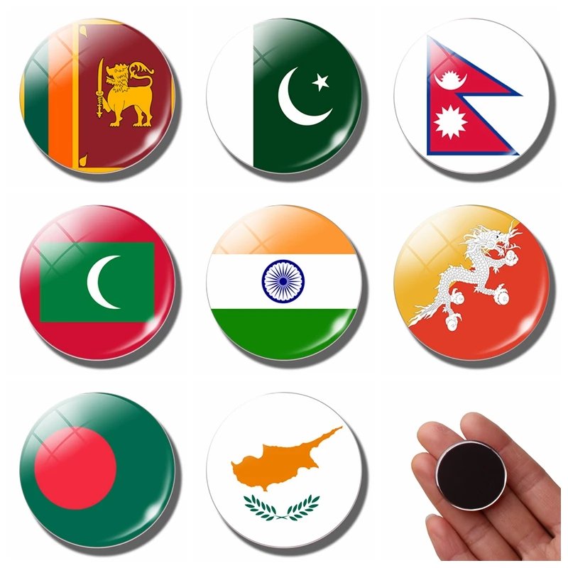 Republic Cyprus National Flag Fridge Stickers Magnet Bangladesh Bhutan India Maldives Nepal Pakistan Sri Lanka Magnets Decor