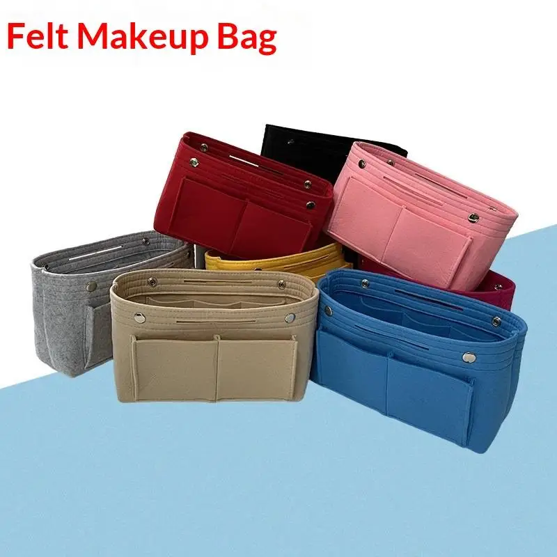 Multifunction Insert Makeup Bag Women Travel Inner Purse Cosmetic Bags For Ladies Portable Storage Organizer Tote