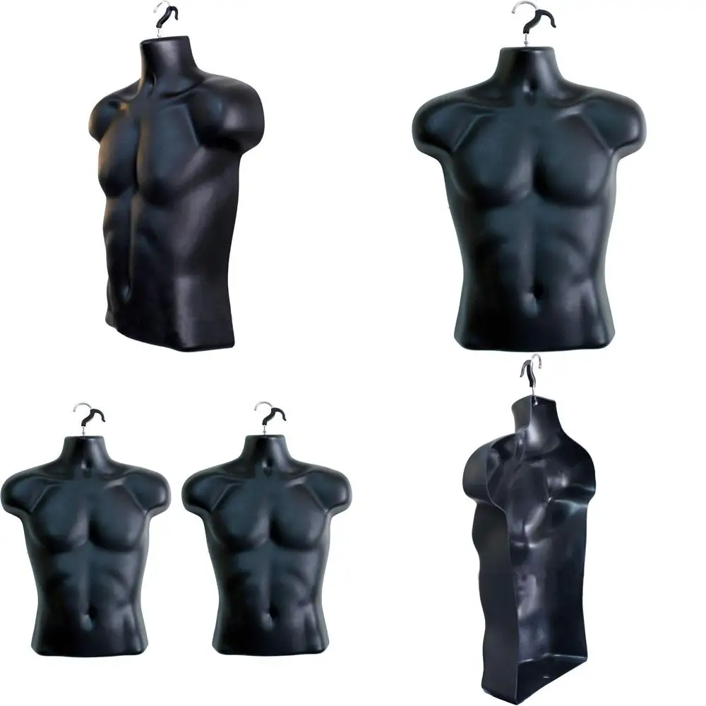 

Black Male Mannequin with Rounded Waist, S-M Sizes, Hanging Hook Only