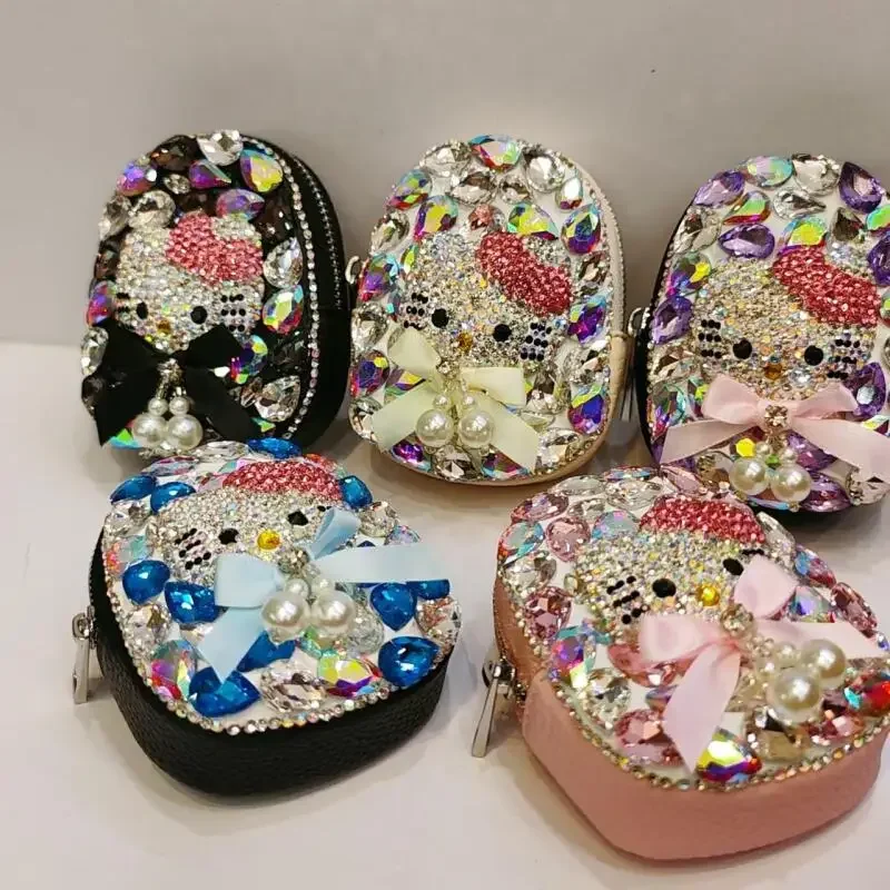 

Anime Cosmetic Bag Hello Kittys Mini Small Wallet Girl Lipstick Key Coin Coin Wallet Bags for Woman Earphone General