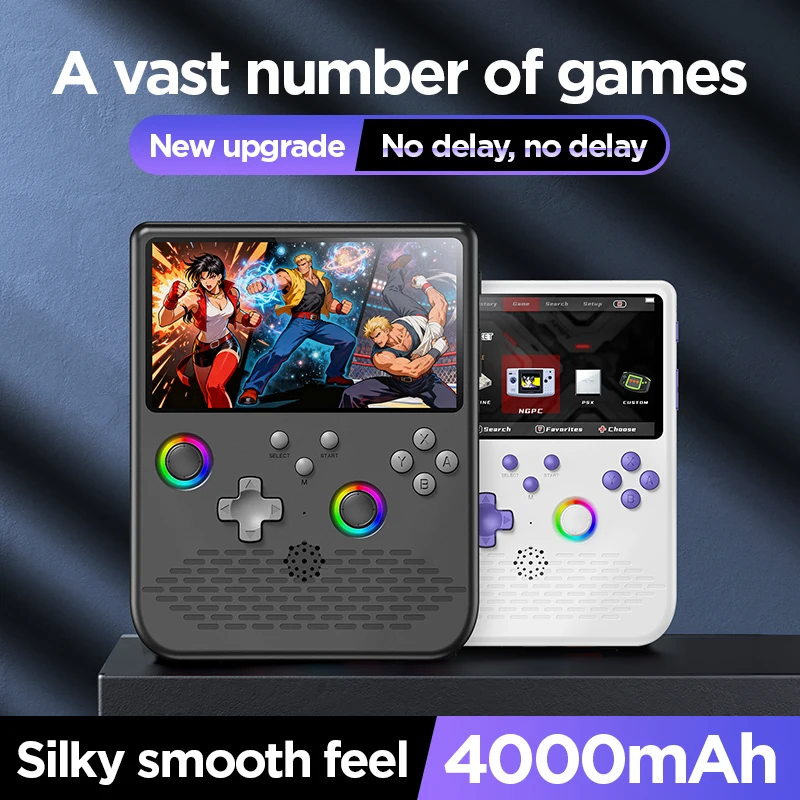 เครื่องเล่นเกมพกพา H5 แบตเตอรี่ 4000mAh หน้าจอ IPS 5 นิ้ว 20500 เกม เครื่องเล่นเกมย้อนยุคพร้อมเกมมากมาย