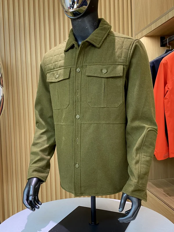 Thiened Warmth メンズ レトロ カジュアル 多用途 ワークウェア フランネル ジャケット コート アメリカン テーラード スタンド フィット ロング スリーブ B...