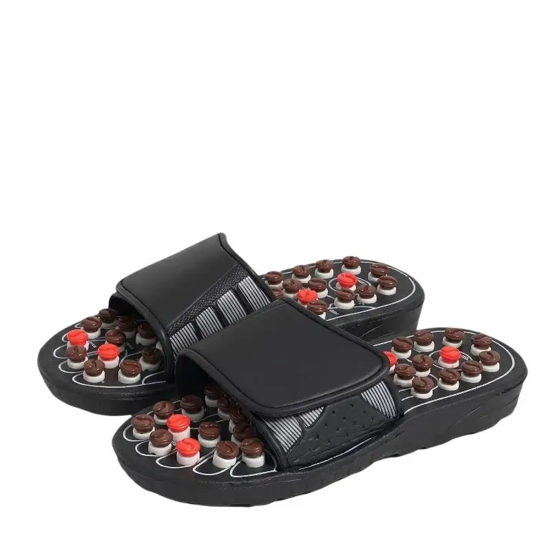 1 Paar Massageschuhe, Akupunktur-Massage-Slipper für Füße, Unisex, Gesundheitspflege, rotierende Fußmassageschuhe, chinesische Akupressur, Hausslipper – Detail 10