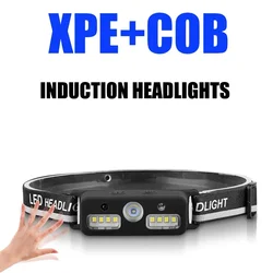 Mini LED Induction Headlamps Charging Headlight Camping Flashlight Led Head-Mounted Strong Light Fishing Portable Torch Lamp