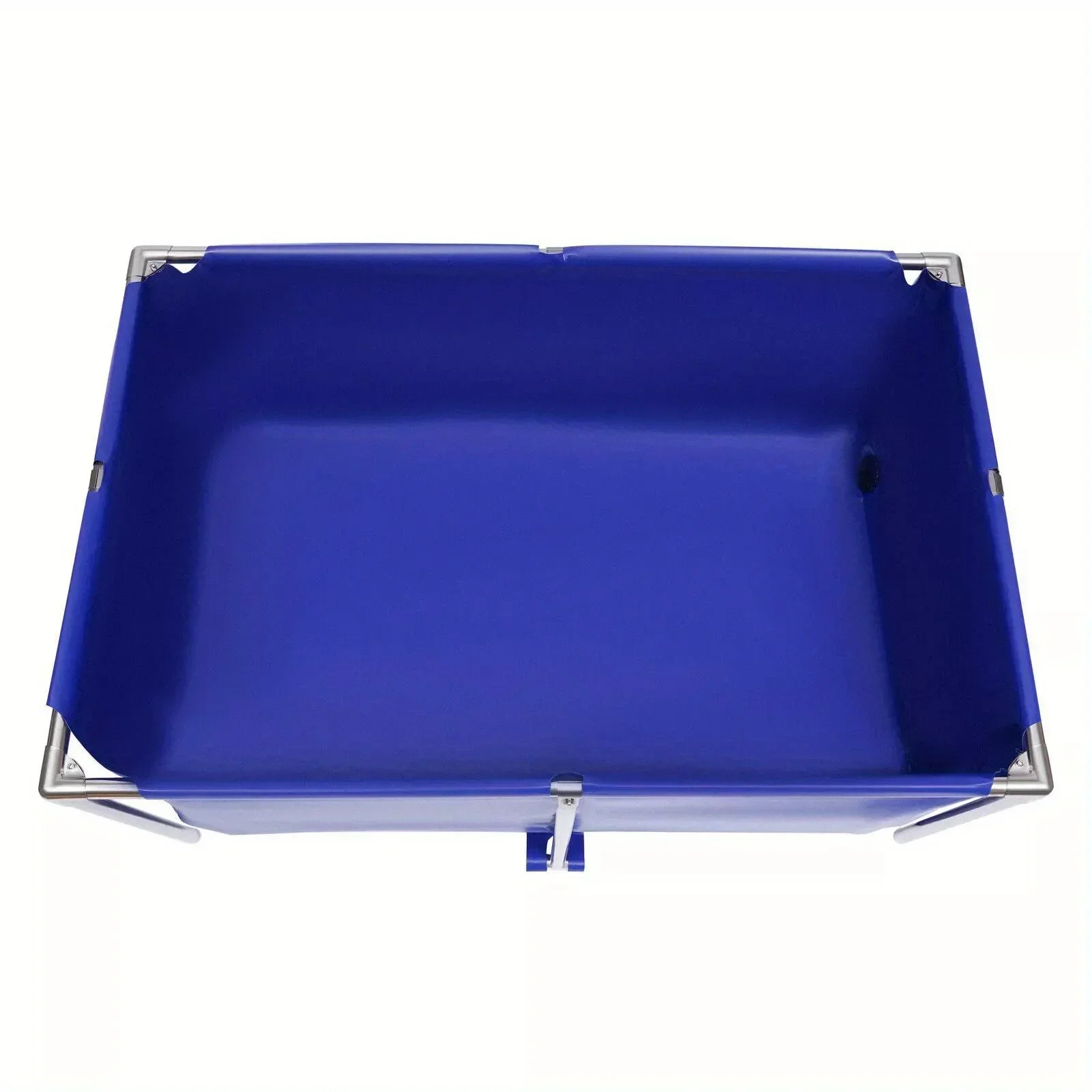 青い直方体のキャンバス製魚池水槽鯉繁殖池