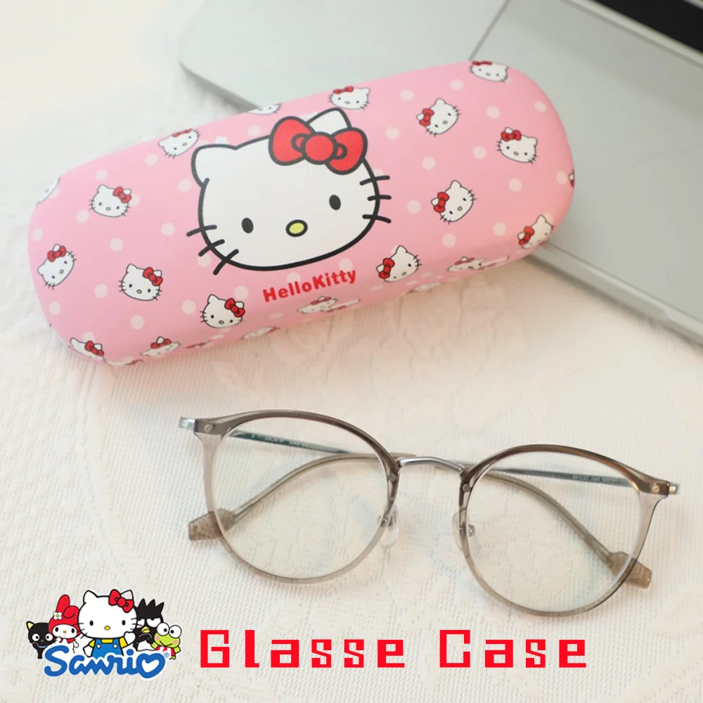 

Чехол для очков с рисунком Hello Kitty Sanrio Kawaii, аниме Kuromi Mymelody, портативный органайзер для очков с защитой от падения, подарки