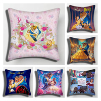 Beauty and the Beast Cushion Covers Couch Pillows for Bedroom Home Decor Twin Size Bedding Pillowcase 40x40 Halloween Decoration