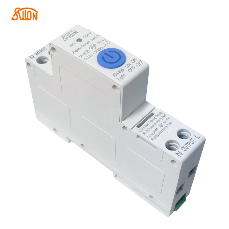 ZigBee Din Rail Circuit Breaker Smart Timer Switch relè telecomando di Tuya con Smart Home Voice Alexa Google Home 1P