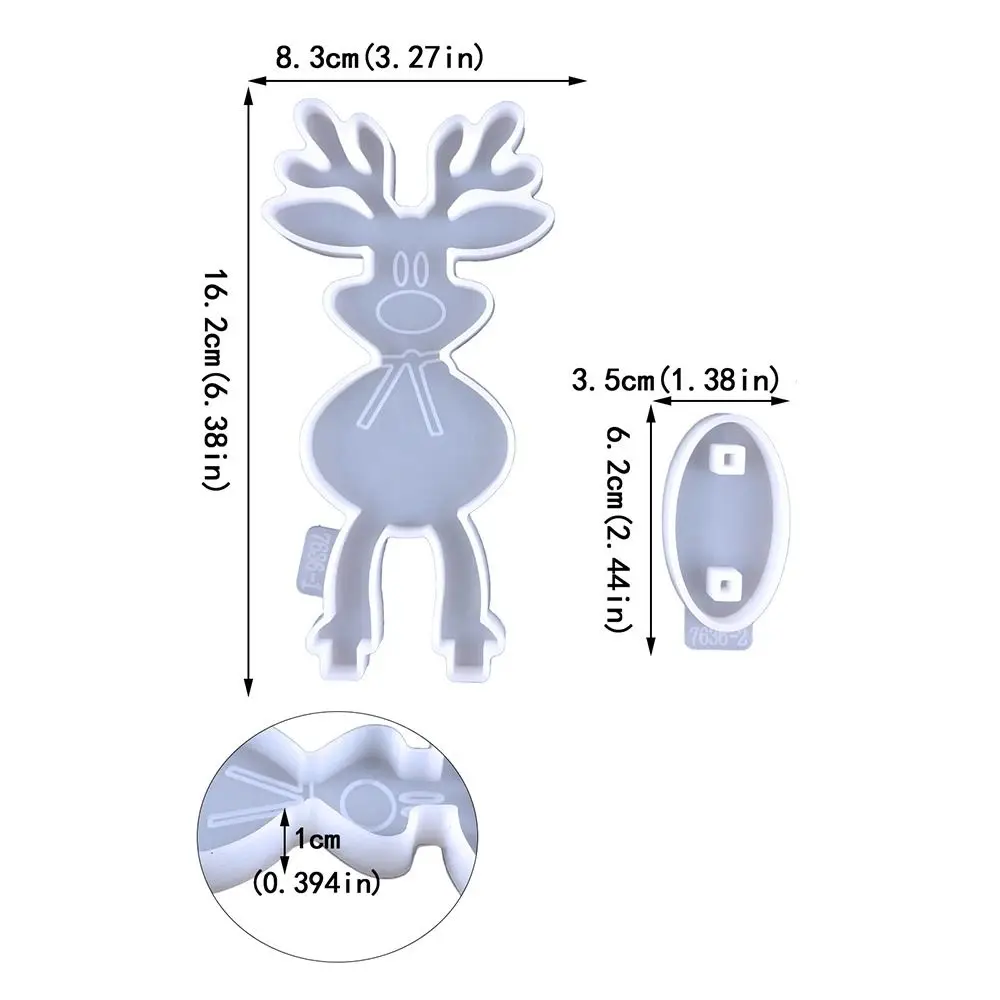 Feito à mão diy artesanato ornamento de mesa moldes de resina molde de fundição natal veados elk molde de silicone