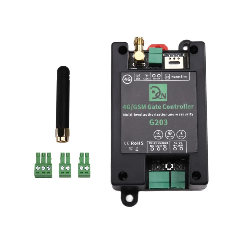AT41 GSM التحكم عن بعد التتابع التبديل G203 2G الهاتف المحمول تعمل الباب والبوابة تحكم Gsm بوابة تحكم G203