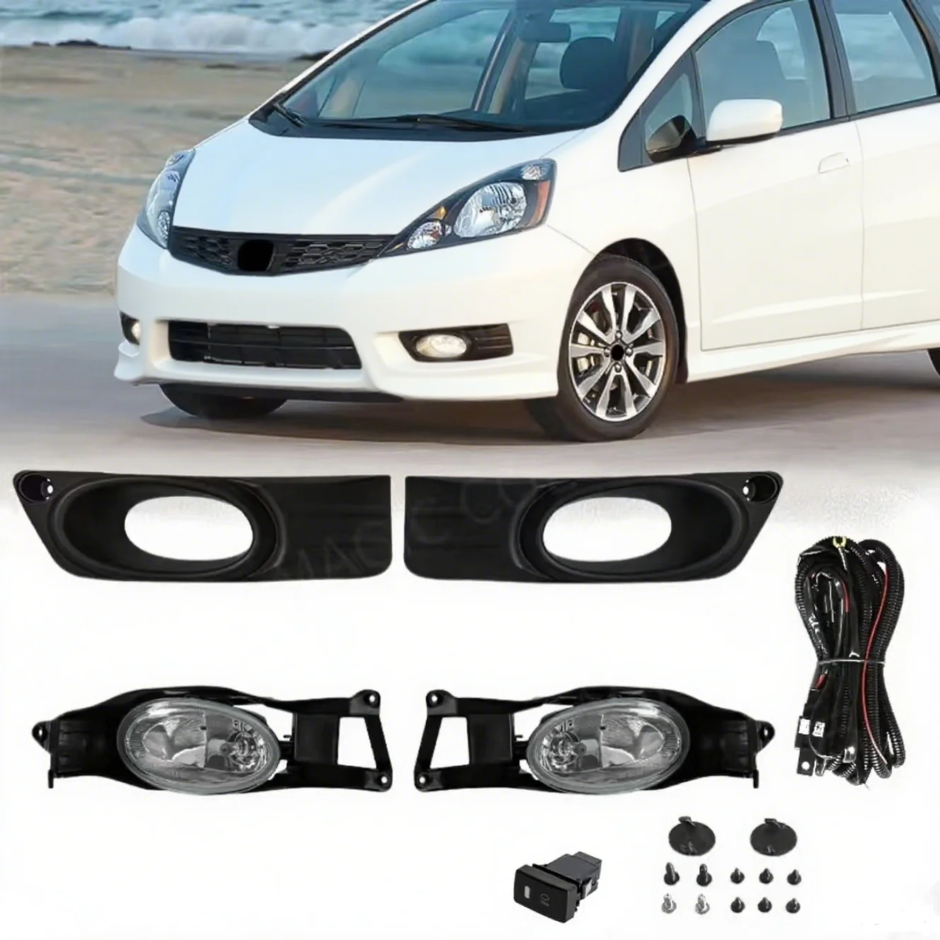 Fog Lamp Kit For Honda Fit/ Jazz Shuttle 2011 2012 2013 2014 2015 2016 Daytime Running Light Front Bumper Headlight Accessories