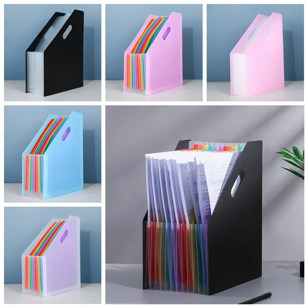 New Plastic Expanding File Folder Multilayer School Office Stationery Slanted Vertical Organ Bag A4 Storage Bag