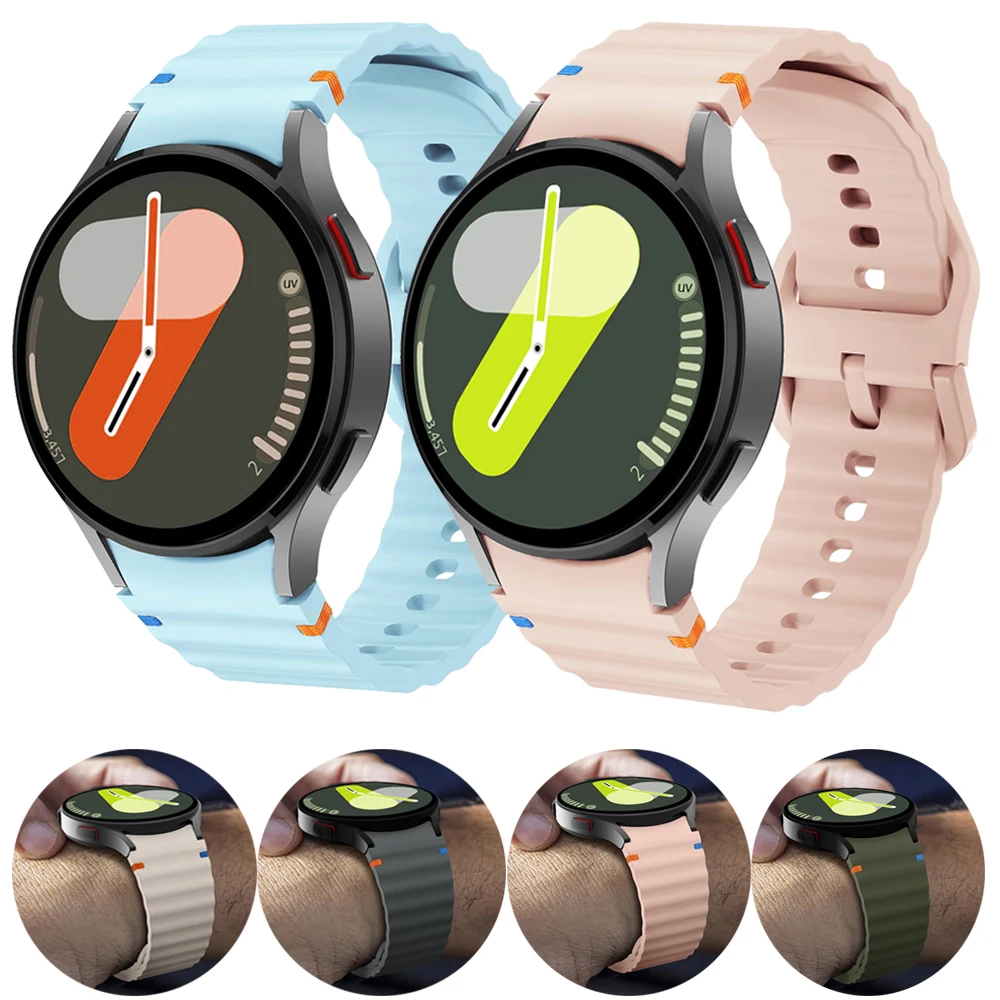 

Оригинальный браслет 1:1 для Samsung Galaxy Watch 7/FE/5 pro/6/4 Classic 44 мм 40 мм без зазоров Силиконовый ремешок для часов Galaxy Watch 7 Ремешок