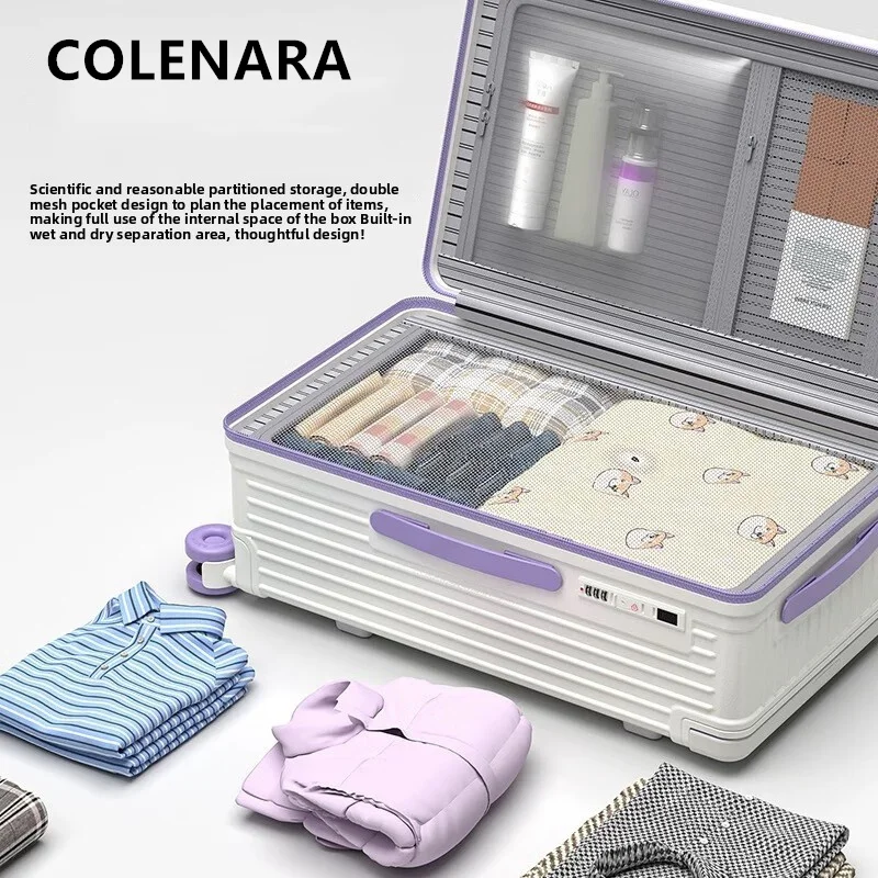 COLENARA Women's Suitcase Large Capacity Trolley Case Student Boarding Box 20