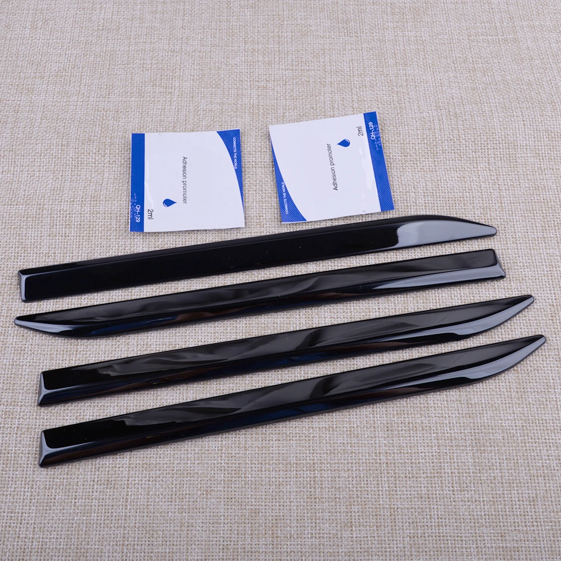 Car SUV Body Front Door Side Fender Trim Emblem Sticker Cover Accessories Badge Strip Stripe Decal Decor Black