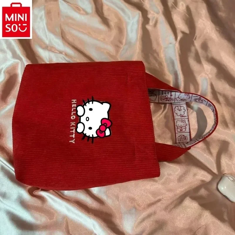 Mini Sanrio Cartoon Hello Kitty słodkie nadruki torebka dla studentów mody i na co dzień duża pojemność przechowywania torba