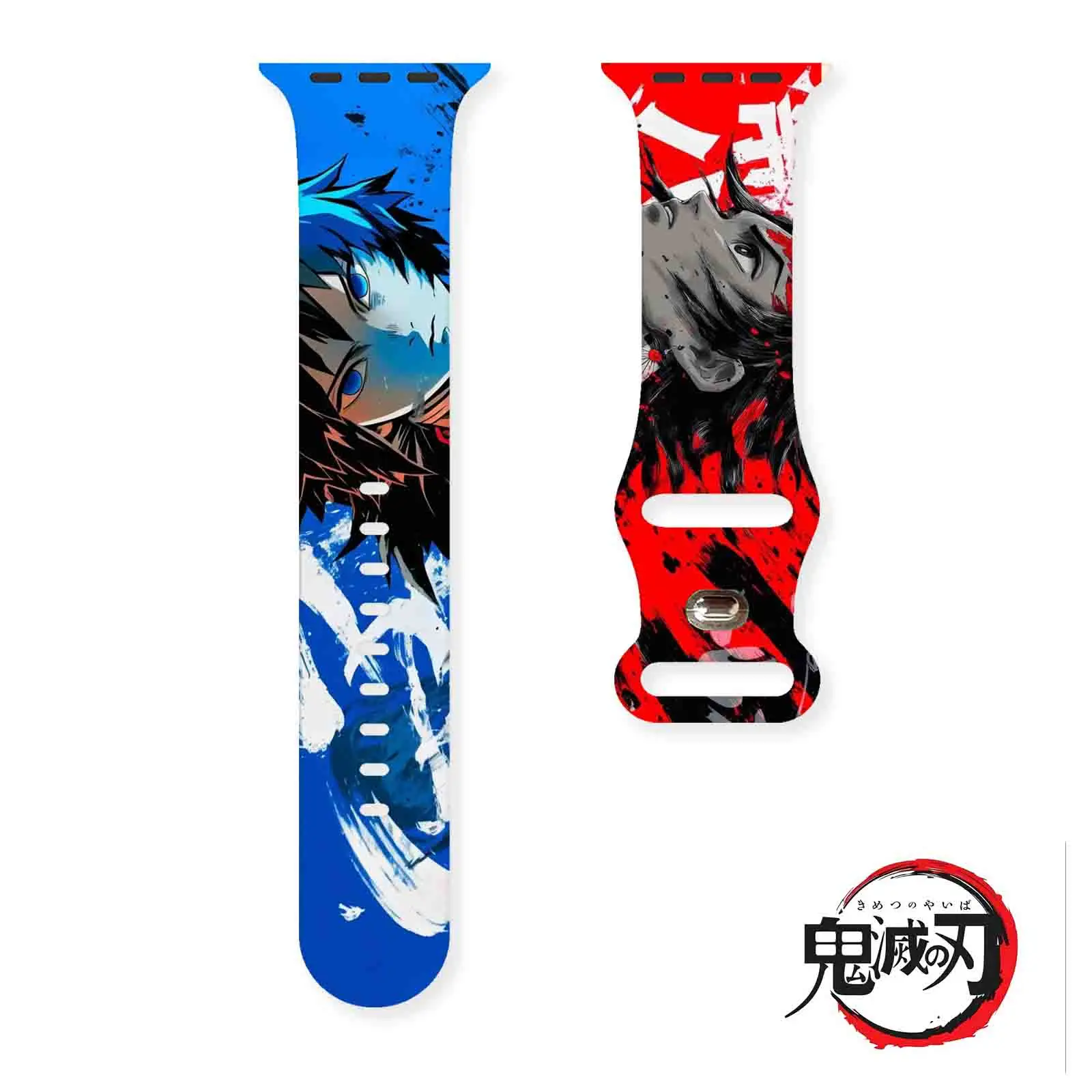 

Demon Slayer New Series Strap for Apple Watch 11 10 9 8 7 SE Silicone Band Replaceable Watchband for iWatch 46mm 42mm 41mm 40mm