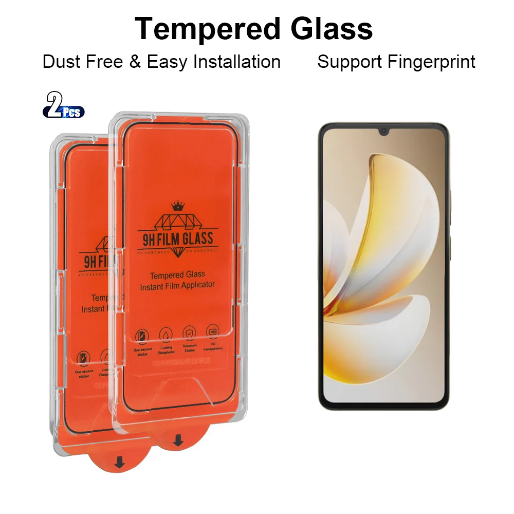 2Pcs Hd Tempered Gl…