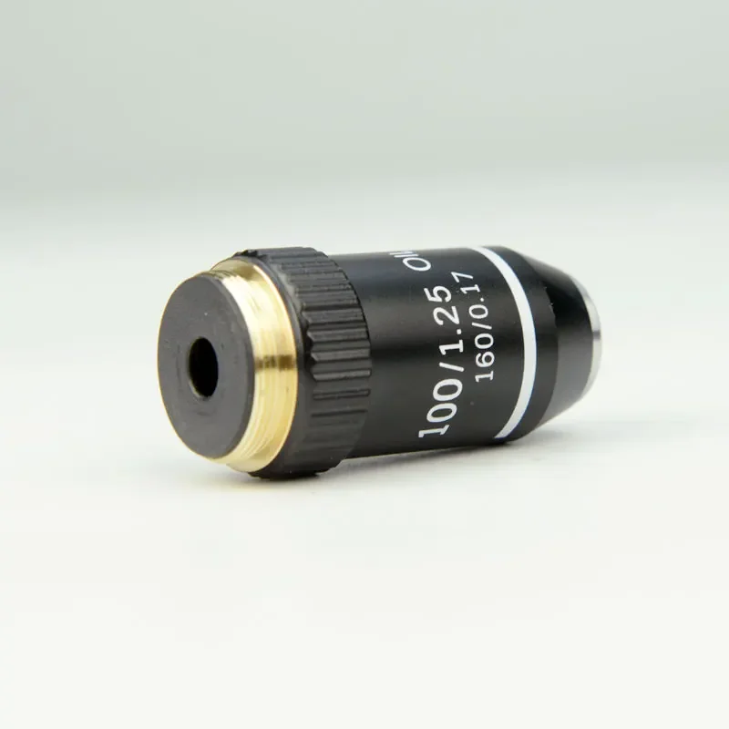 DIN45mm Oil 100X Achromatic Objective Lens 195 100X/1.25 160/0.17 Objectives for Biological Microscope