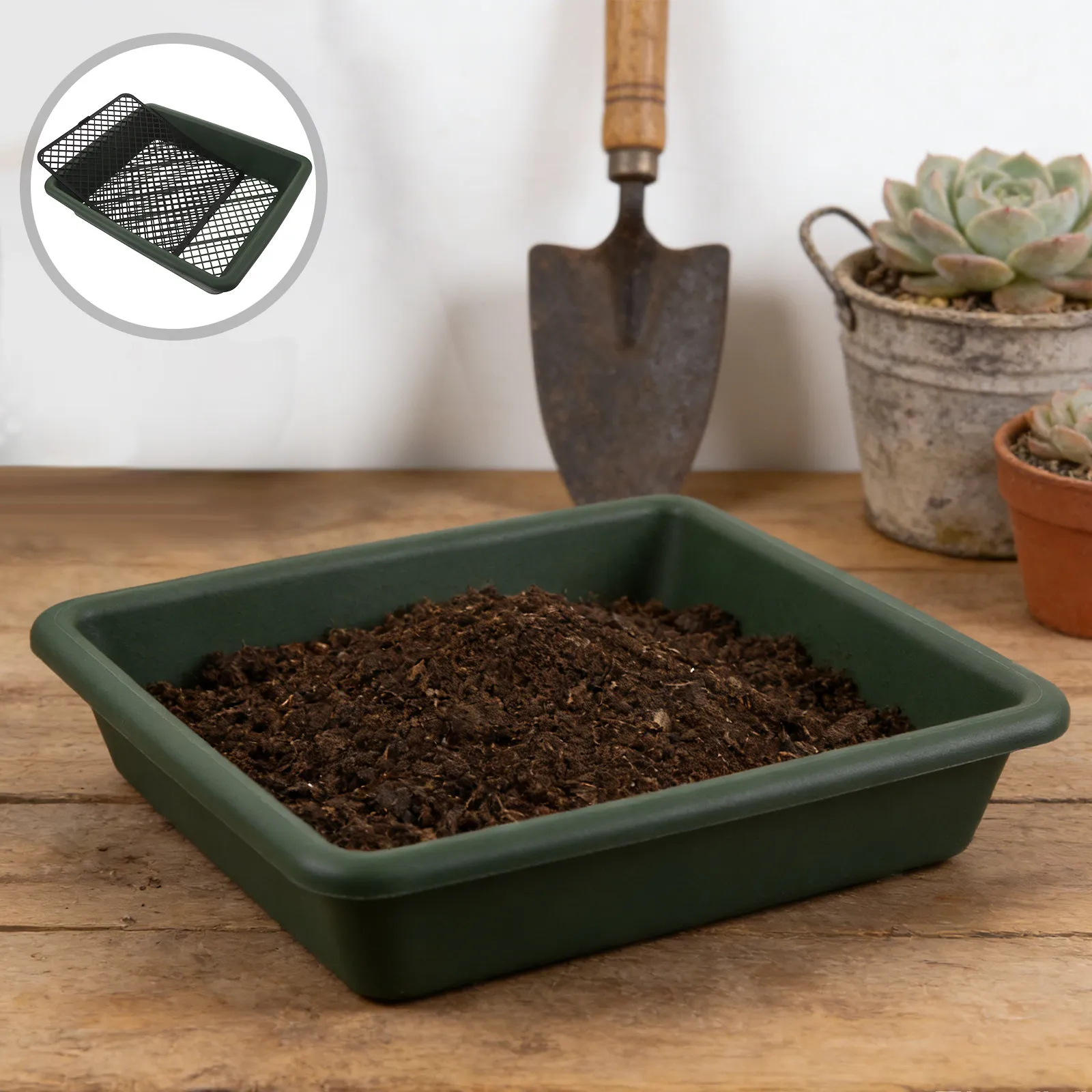 Square Gardening Filter Sieve Sifting Screen Adjustable Sand Soil Sifter For Sand Soil Gravel Sorting Landscaping And Planting
