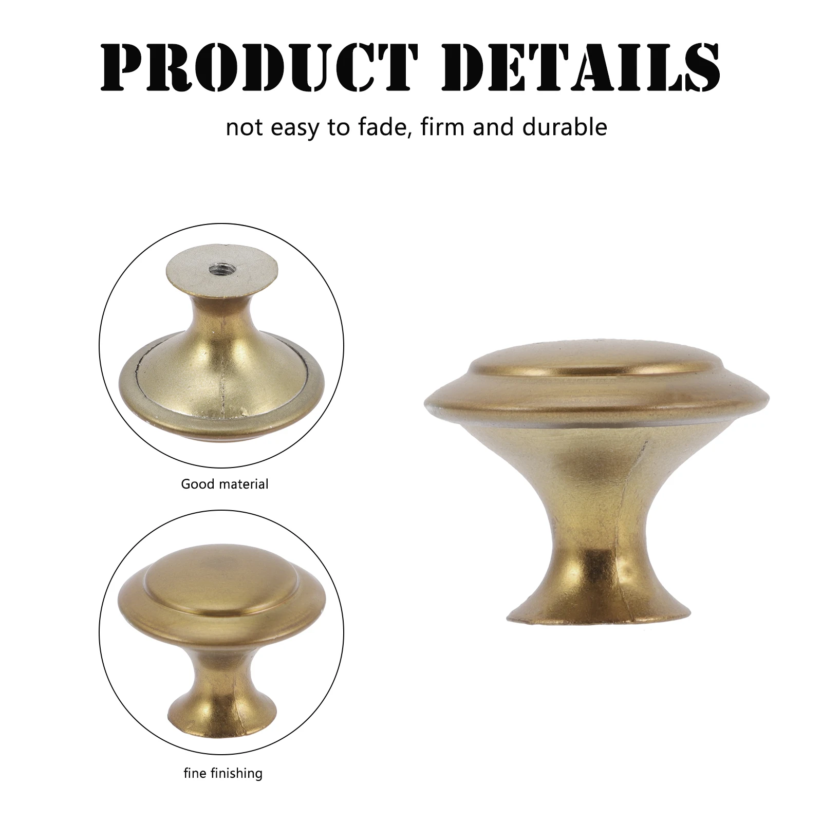 10Pcs Metal Cabinet Knobs High Grade Drawer Pull Knobs for Kitchen Cupboard Furniture Smooth Surface Safe Touch Easy