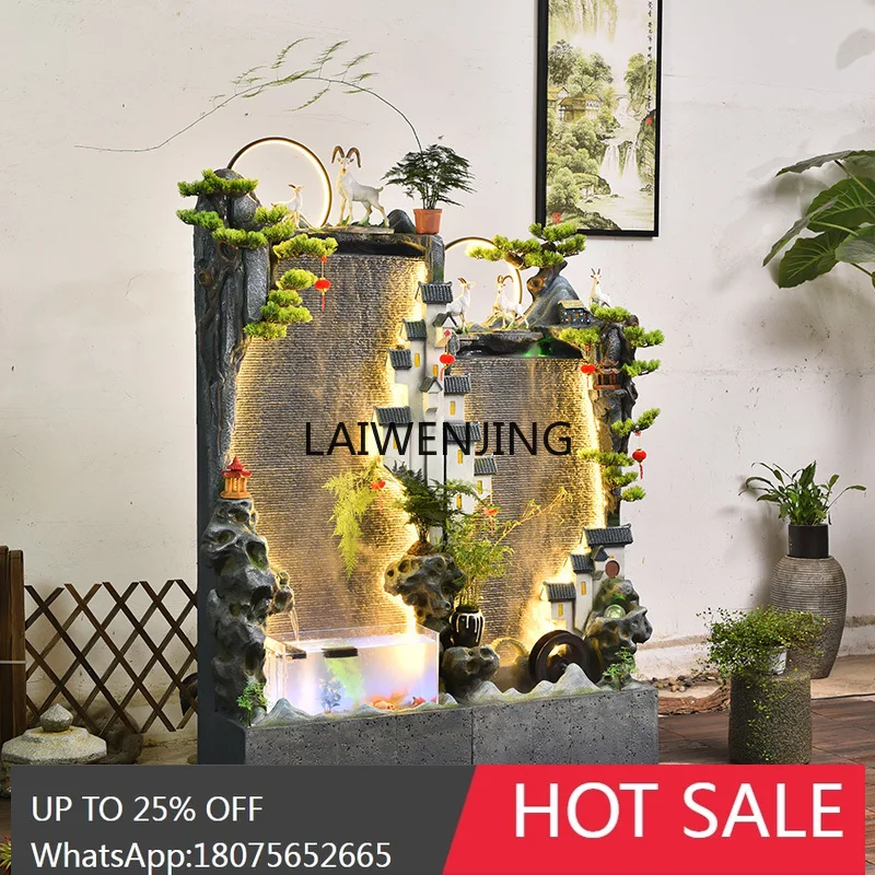 Rockery fountain water feature restaurant flowing water ornament living room home office hotel jewelry