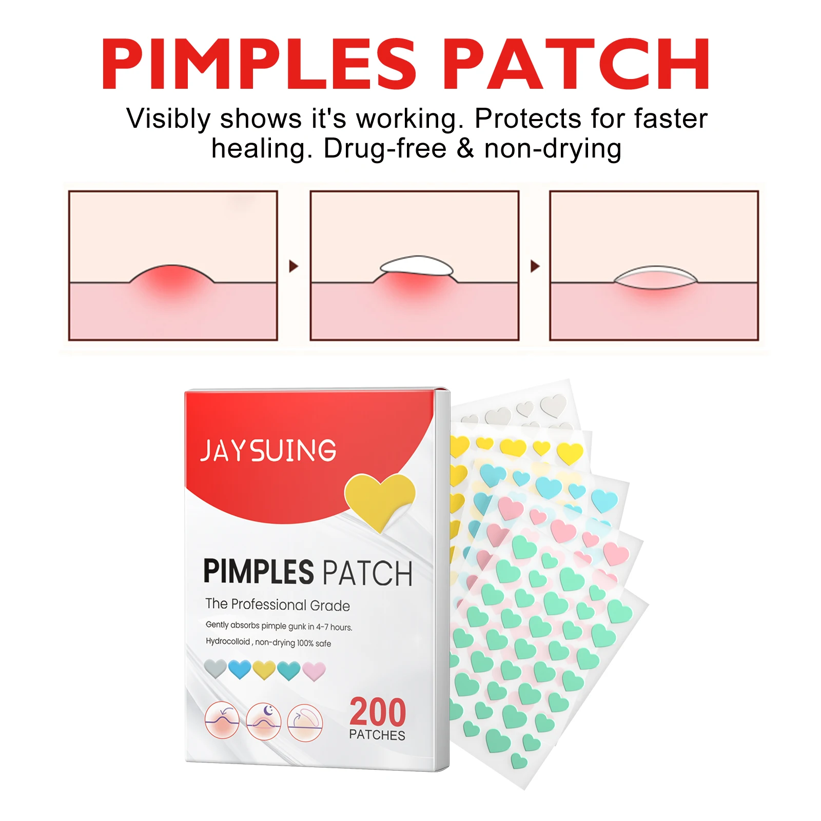 200/400/600/800 قطعة نجمة الوجه حب الشباب التصحيح غير مرئية العناية بالبشرة بثرة حب الشباب بقع امتصاص بقعة ملصق تغطي حب الشباب