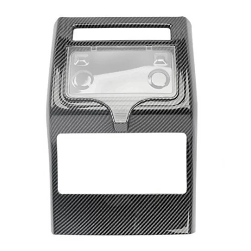 

Car Rear Armrest Air Conditioner Vent Cover AC Anti Kick Hit Cover Carbon Fiber Trim For GWM HAVAL H9 2024-2025