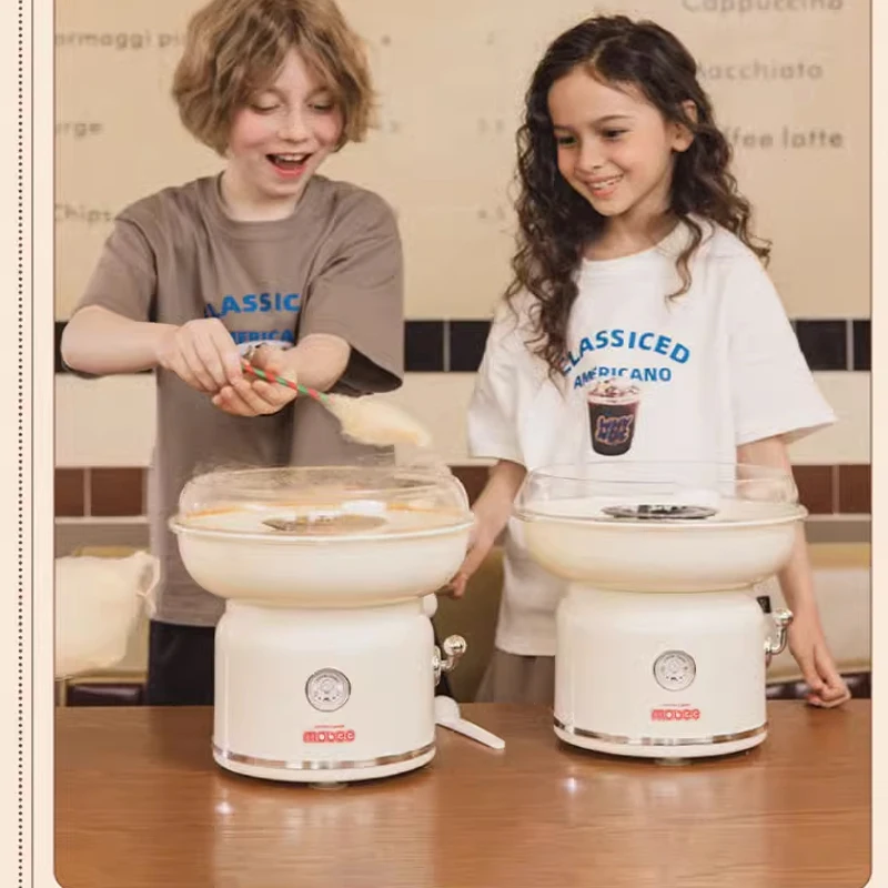 آلة حلوى القطن الأوتوماتيكية بالكامل للأطفال ، آلة صغيرة منزلية سهلة الاستخدام ، لون كشك تجاري