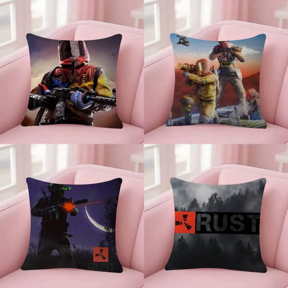Games R-Rust Cushion Cover Soft Decorative Square Cushion Covers 45x45cm Pillowcases For Sofa Couch Bedroom