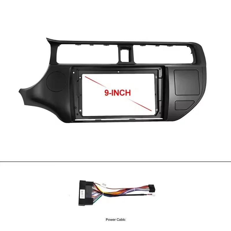 2 Din Autoradio Fascia Voor Kia Rio 2012-2015 Auto Stereo Audiospeler Dvd-Paneel Dashkit Frame Middenconsole Houder