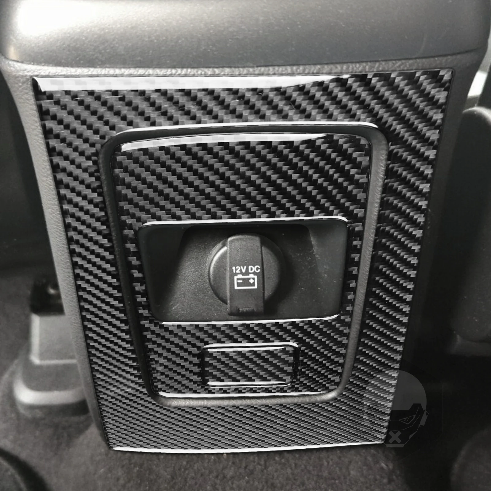 For Dodge Journey 2011-2017 Carbon Fiber Rear storage box Panel Trim Cover Car Interior Accessories Decorative Stickers