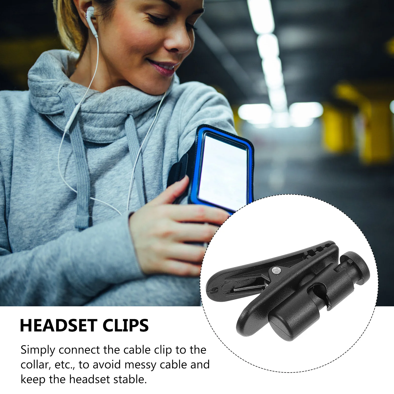 

8Pcs Earphone Cable Clips Strong Headphone Clamps Portable Wire Organizers Collar Cord Holders Multipurpose Headset Cable Clips