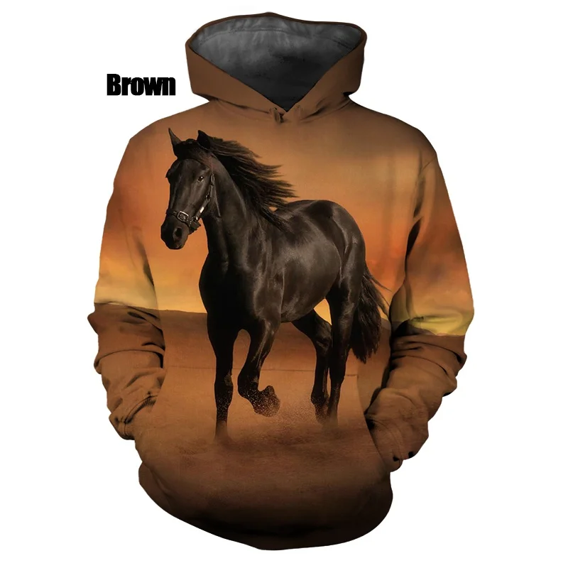 Hot Sale Horses 3D Print Hoodie Sweatshirts Men Women Fashion Casual Long Sleeve Pullover Print Harajuku Streetwear Hoodies