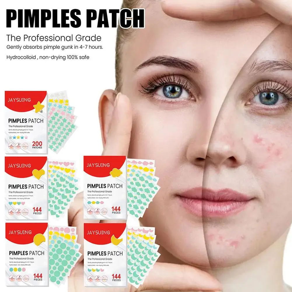 

144 patches Star Shape Acne Zit Patches Colorful Hydrocolloid Acne Dots Pimple Patches Strong Absorption Zit Patches set