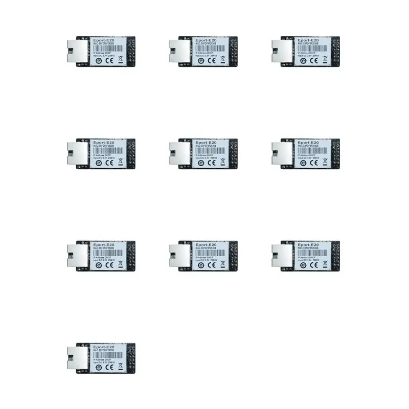 Exquisite-10X Eport-E20 Network Server Port 3.3V Serial To Ethernet Embedded Module IOT Device Support DHCP TCP IP Telnet Modbus