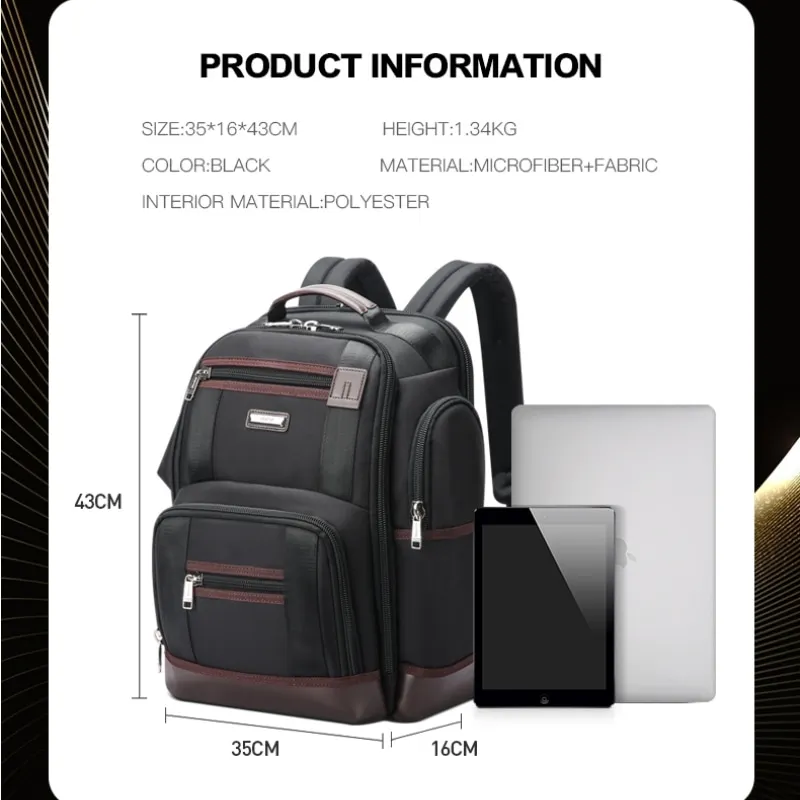 BOPAI Wholesale Men 15.6 Inch Laptop Waterproof Anti Theft Big Capacity Weekend Back Pack Business Nylon Travel Backpack